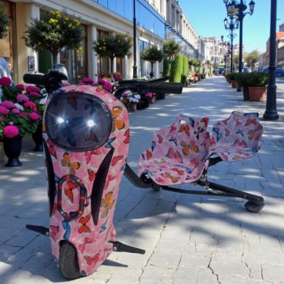 صورة سكوتر درفت 350W بتصميم فراشات - انطلق مع الألوان والحركة